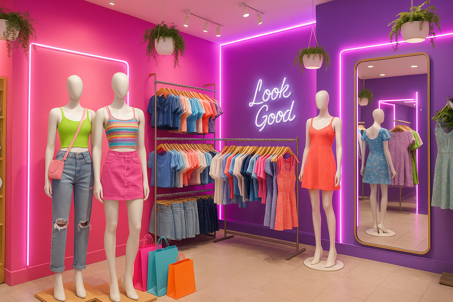 Una tienda de ropa para mujeres adolescentes 